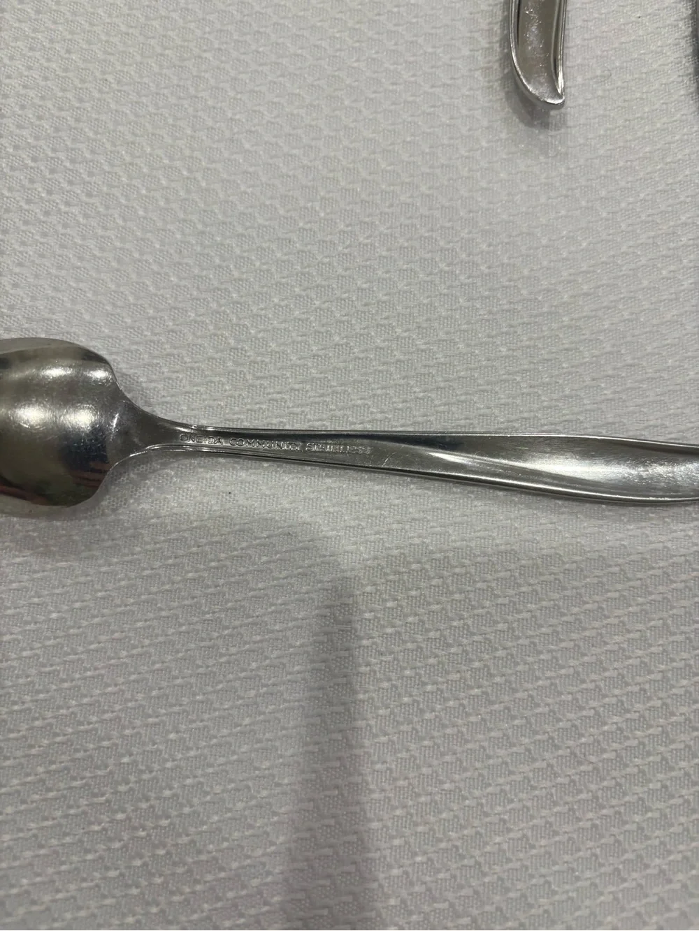 5 Vtg Oneida Community Twin Star Stainless Grapefruit Spoons Atomic Starburst